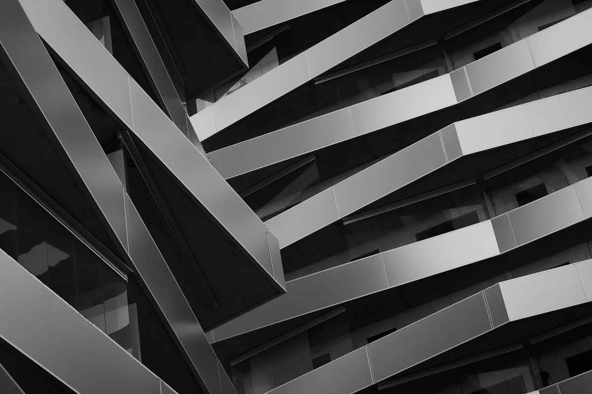 Dark angular facade